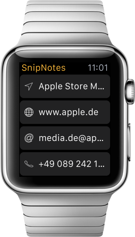 SnipNotes für Apple Watch