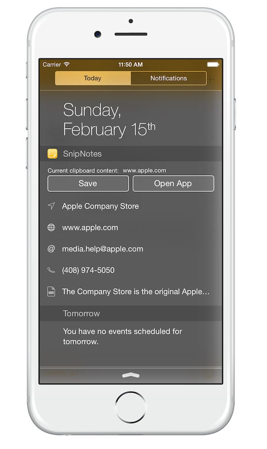 SnipNotes Widget